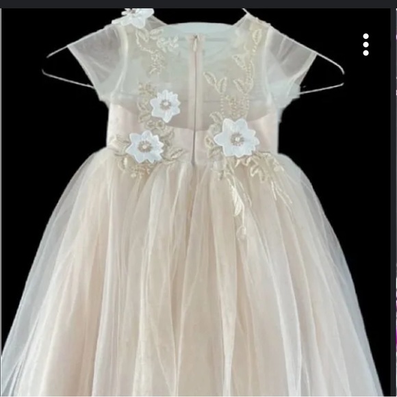 Princess Daliana Tulle Gown With Cascading Floral Appliqués - Picture 3 of 3